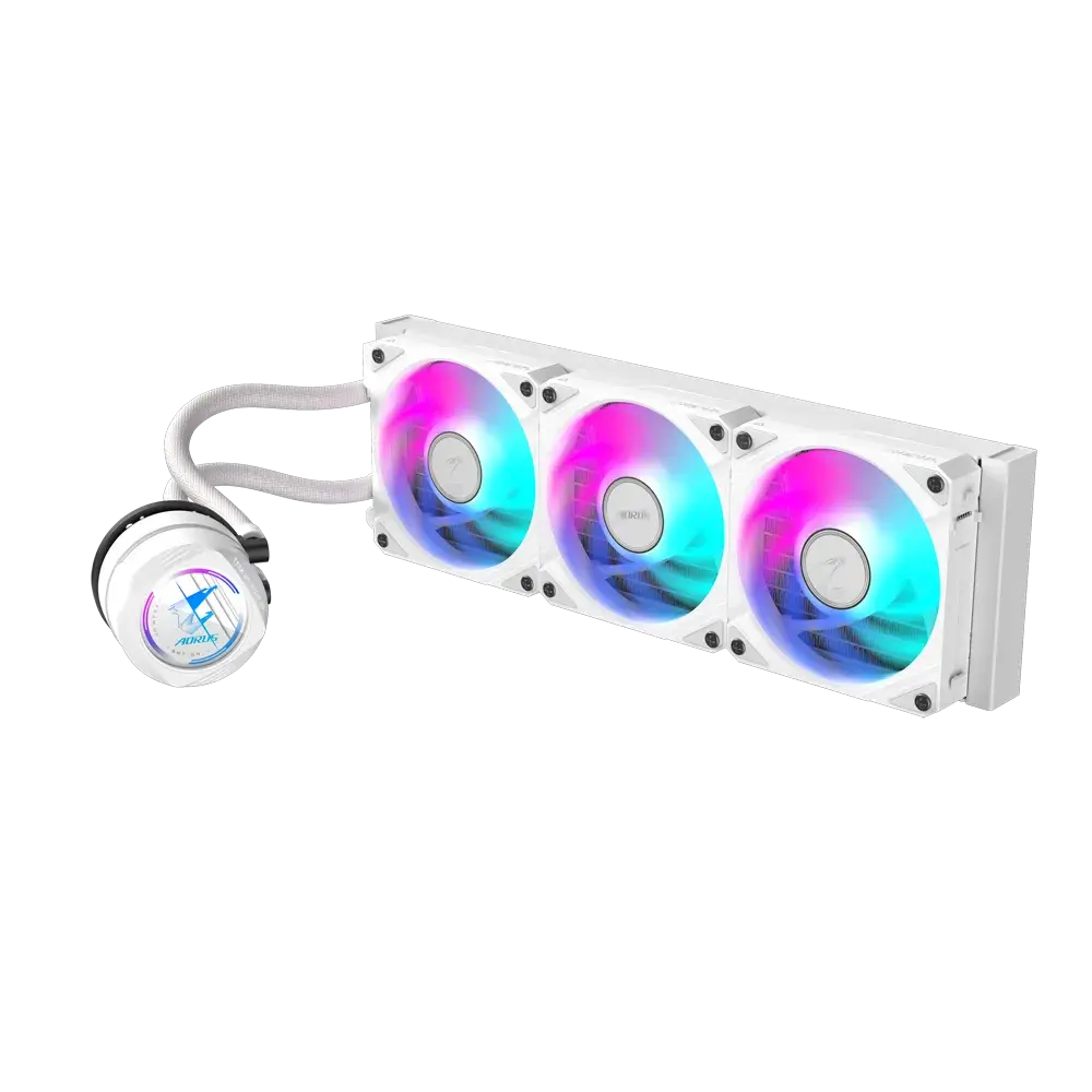 קירור נוזלי למעבד – Gigabyte AORUS WATERFORCE II 360 ICE AIO 360mm – צבע לבן