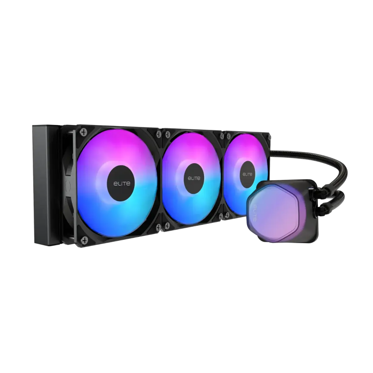 קירור נוזלי למעבד – Cooler Master Elite Liquid ARGB AIO 360mm – צבע שחור