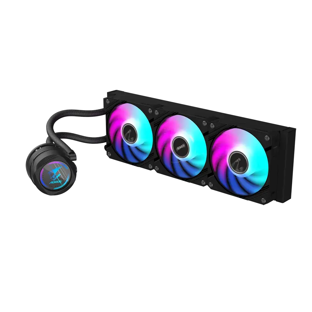 קירור נוזלי למעבד – Gigabyte AORUS WATERFORCE II 360 AIO 360mm Rev2.0 – צבע שחור