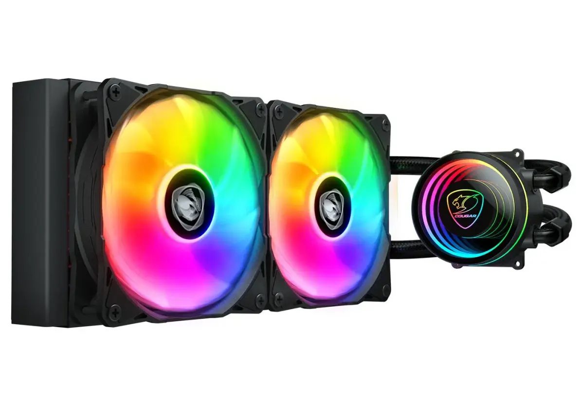 קירור נוזלי למעבד – Cougar POSEIDON ELITE ARGB AIO 240mm – צבע שחור