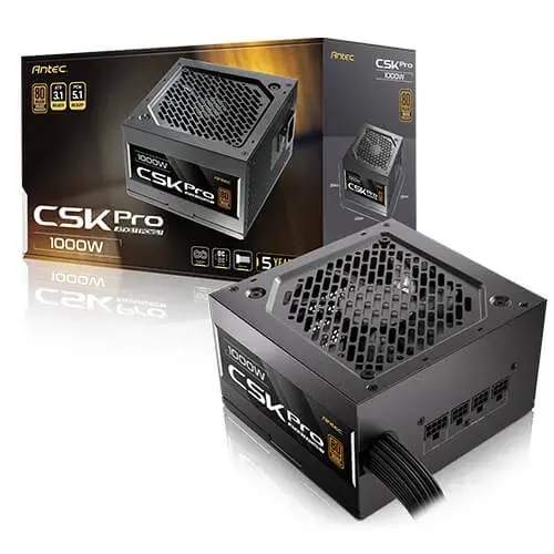 ספק כוח סמי מודולרי – Antec CSK 1000 PRO 1000W (ATX 3.1) 80+ Bronze – צבע שחור