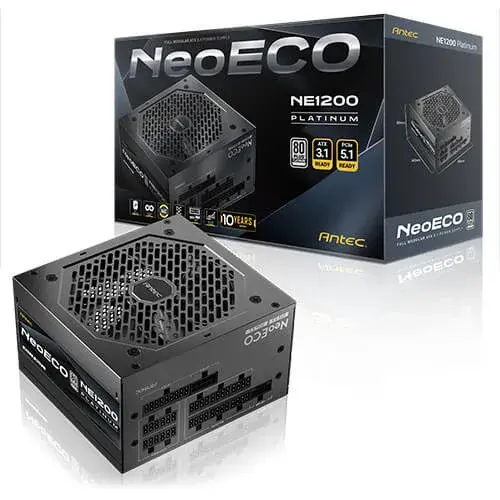 ספק כוח מודולרי – Antec NE1000 1200W (ATX 3.1) 80+ Platinum – צבע שחור