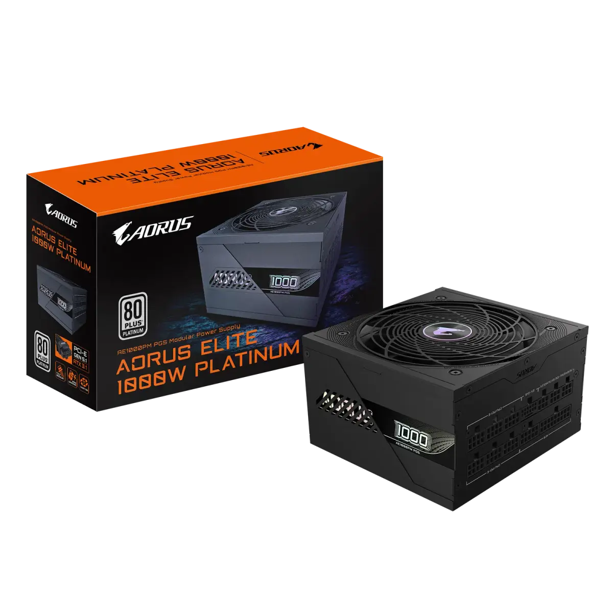 ספק כוח מודולרי – Gigabyte AORUS ELITE P1000W 1000W (ATX 3.1) 80+ Platinum – צבע שחור