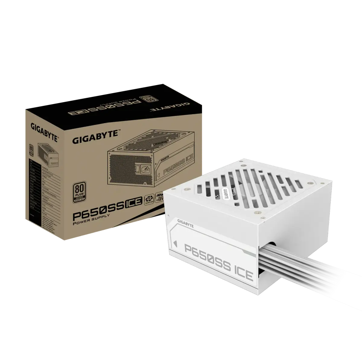 ספק כוח – Gigabyte P650SS ICE 650W (ATX 3.0) 80+ Silver – צבע לבן