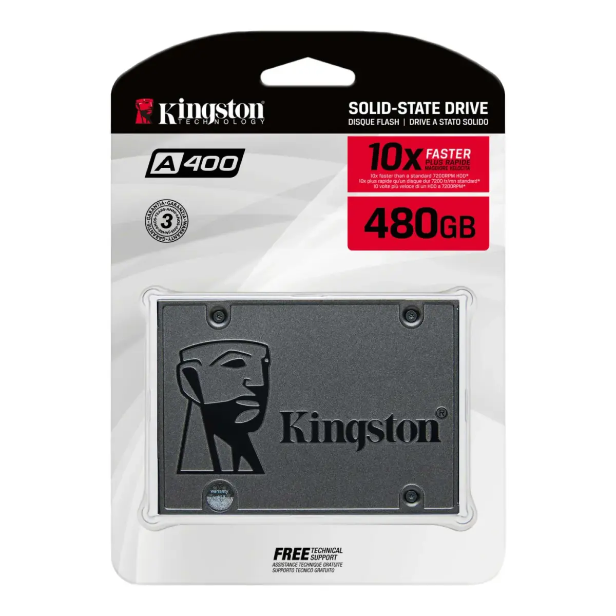 כונן SSD פנימי – Kingston A400 480GB 2.5 Inch SATA III