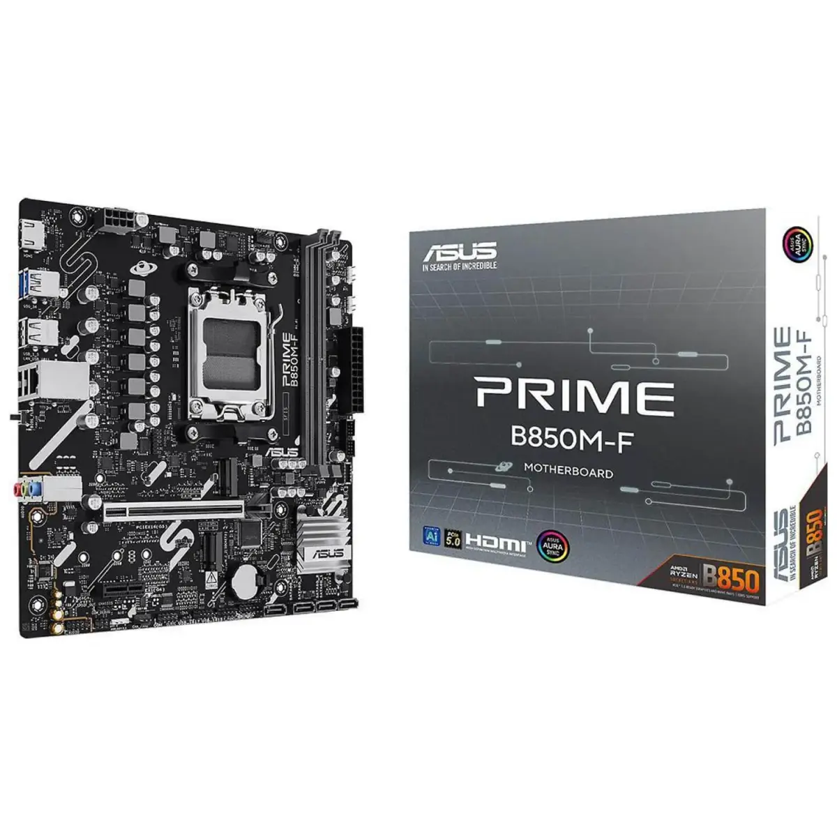 לוח אם – ASUS PRIME B850M-F Micro-ATX AM5 DDR5 - צבע שחור