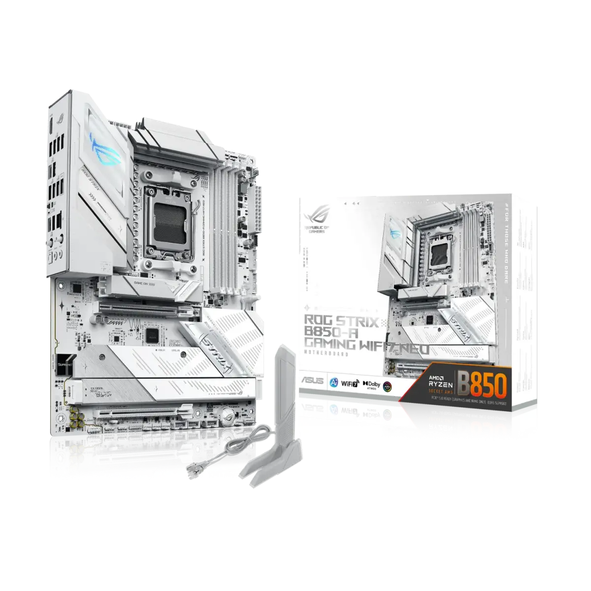 לוח אם – ASUS ROG STRIX B850-A GAMING WIFI7 NEO ATX AM5 DDR5 - צבע לבן
