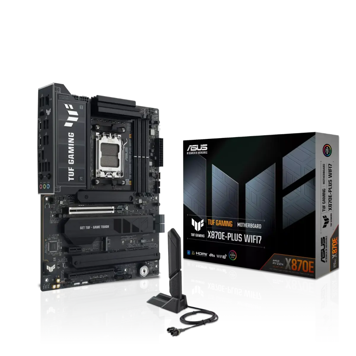 לוח אם – ASUS TUF GAMING X870E-PLUS WIFI7 ATX AM5 DDR5 - צבע שחור