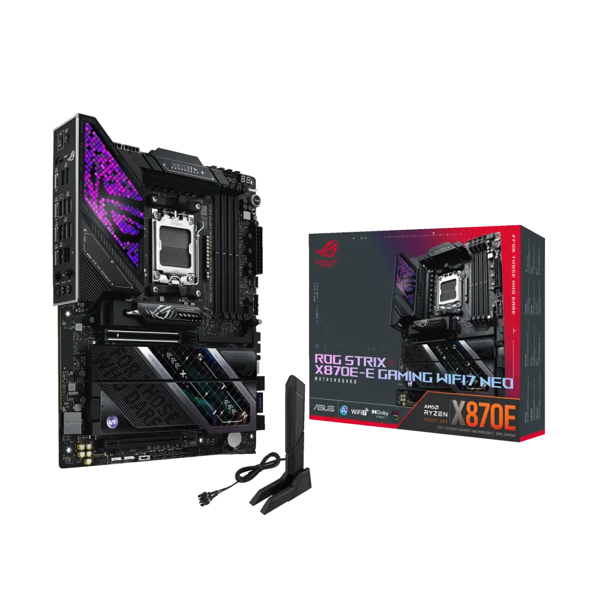 לוח אם – ASUS ROG STRIX X870E-E GAMING WIFI7 NEO ATX AM5 DDR5 - צבע שחור