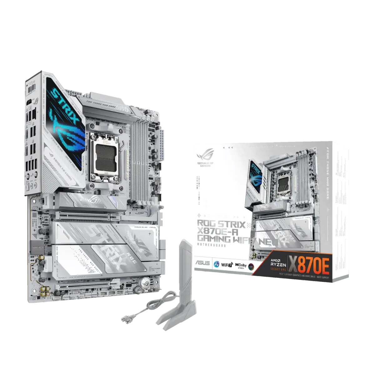 לוח אם – ASUS ROG STRIX X870E-A GAMING WIFI7 NEO ATX AM5 DDR5 - צבע לבן