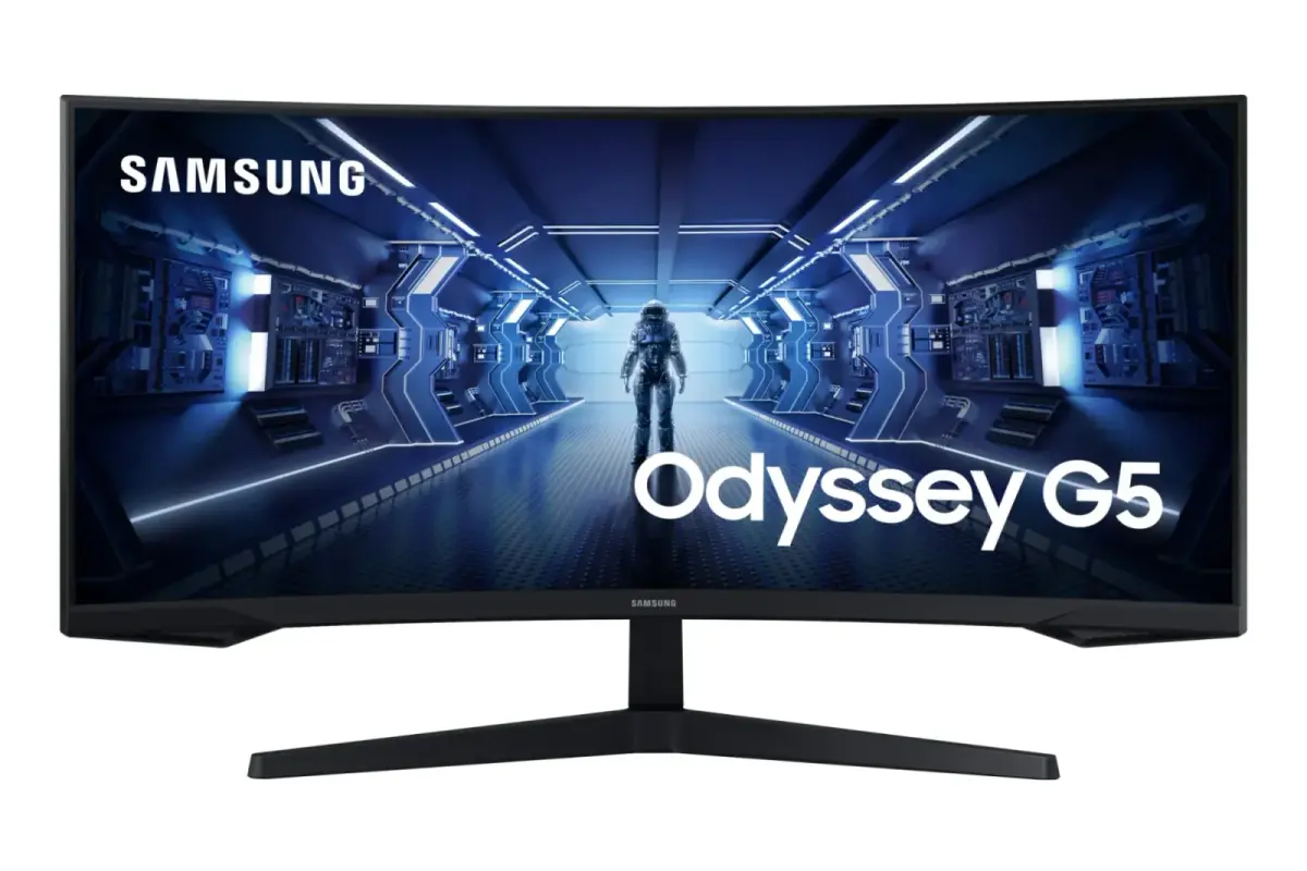 מסך מחשב גיימינג קעור – Samsung Odyssey G5 C34G55TWWP 34" WQHD VA 1ms 165Hz