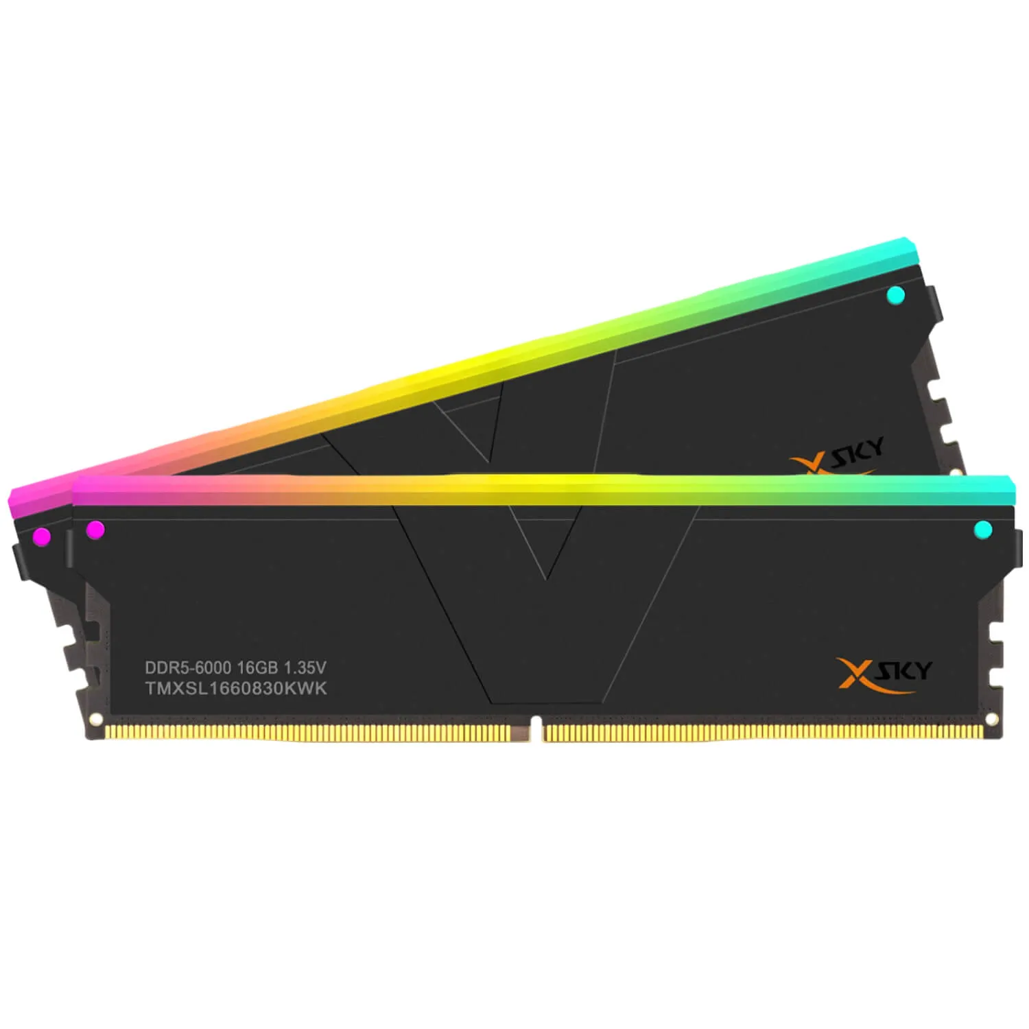 זיכרון לנייח – V-Color Manta XSky RGB DDR5 32GB 2x16GB 6400MHz CL32 EXPO – צבע שחור