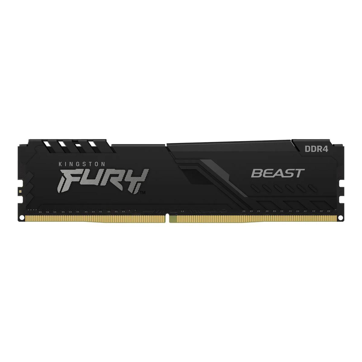 זיכרון לנייח – Kingston Fury Beast DDR4 32GB 3200Mhz CL16 XMP 2.0 – צבע שחור