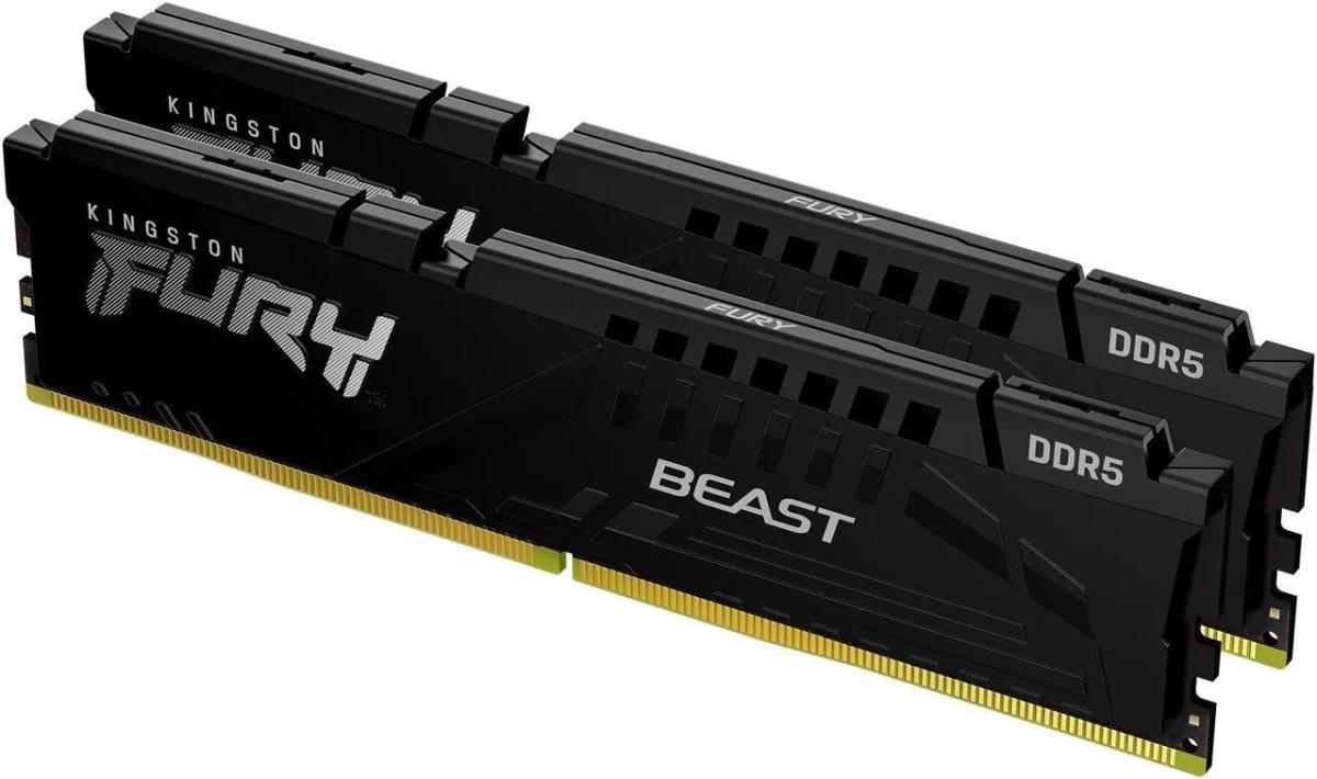 זיכרון לנייח – Kingston Fury Beast DDR5 32GB 2x16GB 6000MHz CL36 EXPO/XMP 3.0 – צבע שחור