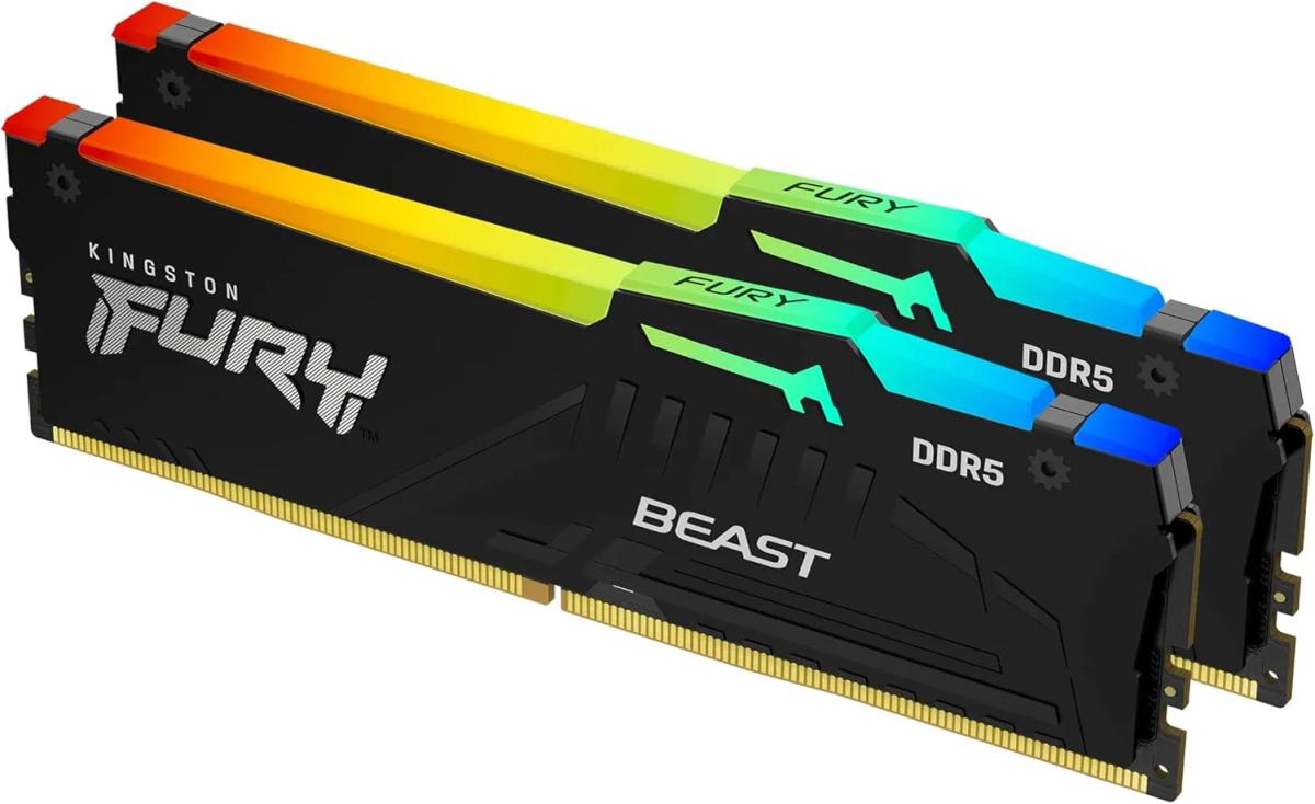 זיכרון לנייח – Kingston Fury Beast DDR5 32GB 2x16GB 5600MHz CL40 XMP 3.0 – צבע שחור
