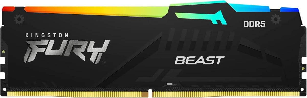 זיכרון לנייח – Kingston Fury Beast RGB DDR5 32GB 6000MHz CL30 EXPO/XMP 3.0 – צבע שחור