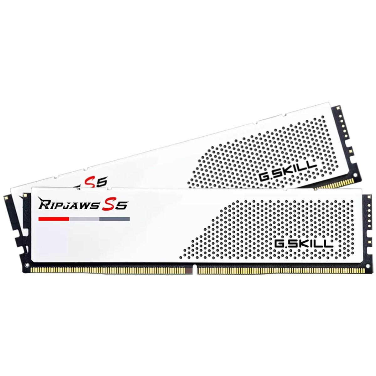 זיכרון לנייח – G.Skill Ripjaws S5 DDR5 32GB 2x16GB 6000MHz CL32 XMP 3.0 – צבע לבן