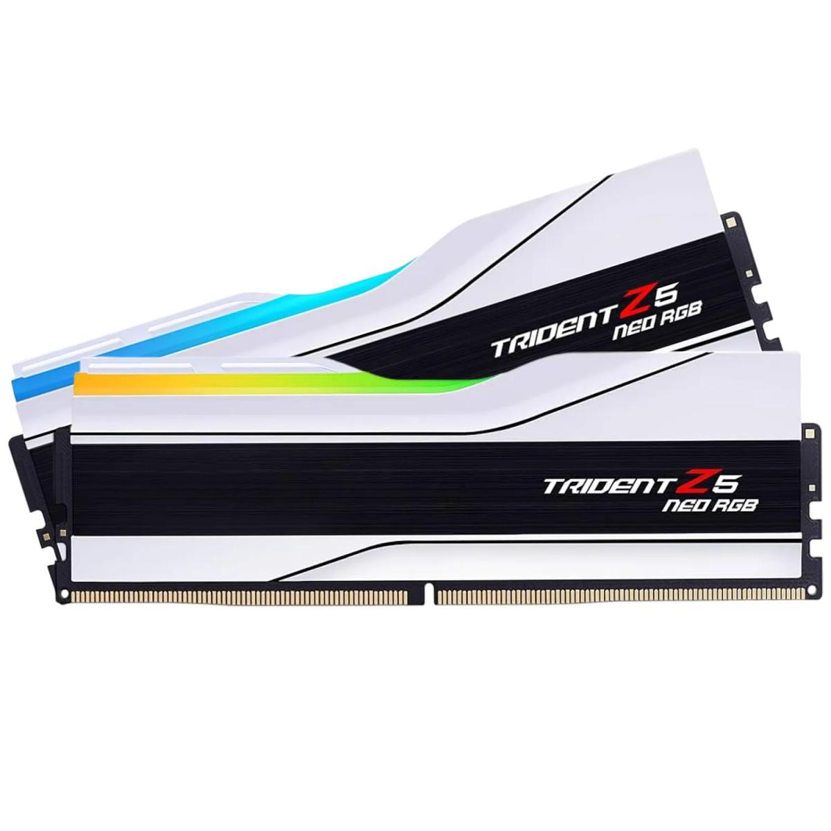 זיכרון לנייח – G.Skill Trident Z5 Neo RGB DDR5 32GB 2x16GB 6000MHz CL30 EXPO – צבע לבן