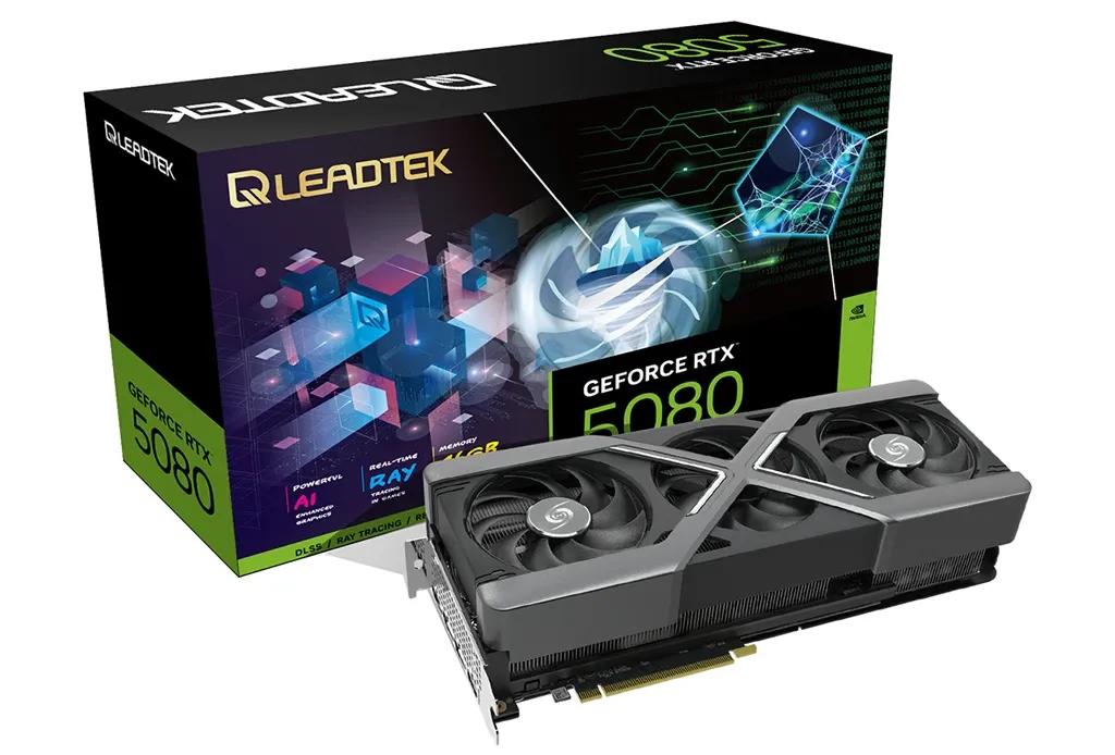 כרטיס מסך – Leadtek GeForce WinFast RTX 5080 HURRICANE 16GB – צבע שחור