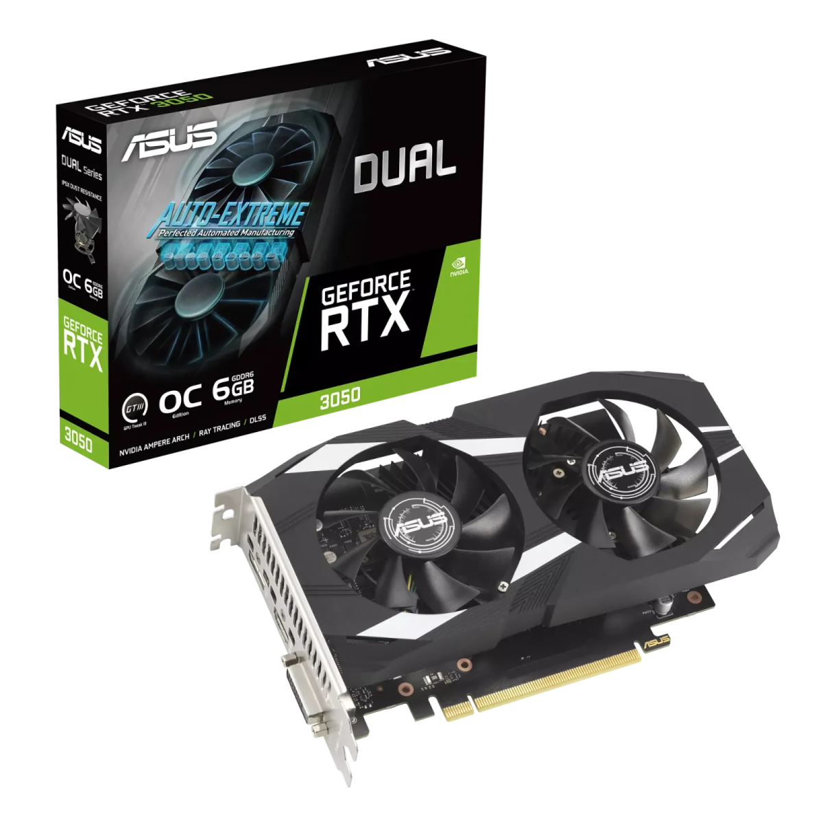 כרטיס מסך – ASUS Dual GeForce RTX 3050 OC Edition 6GB – צבע שחור