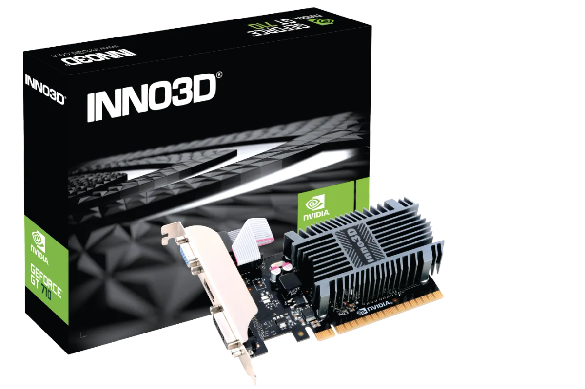 כרטיס מסך – Inno3D GeForce GT 710 2GB SDDR3 Low Profile – צבע שחור