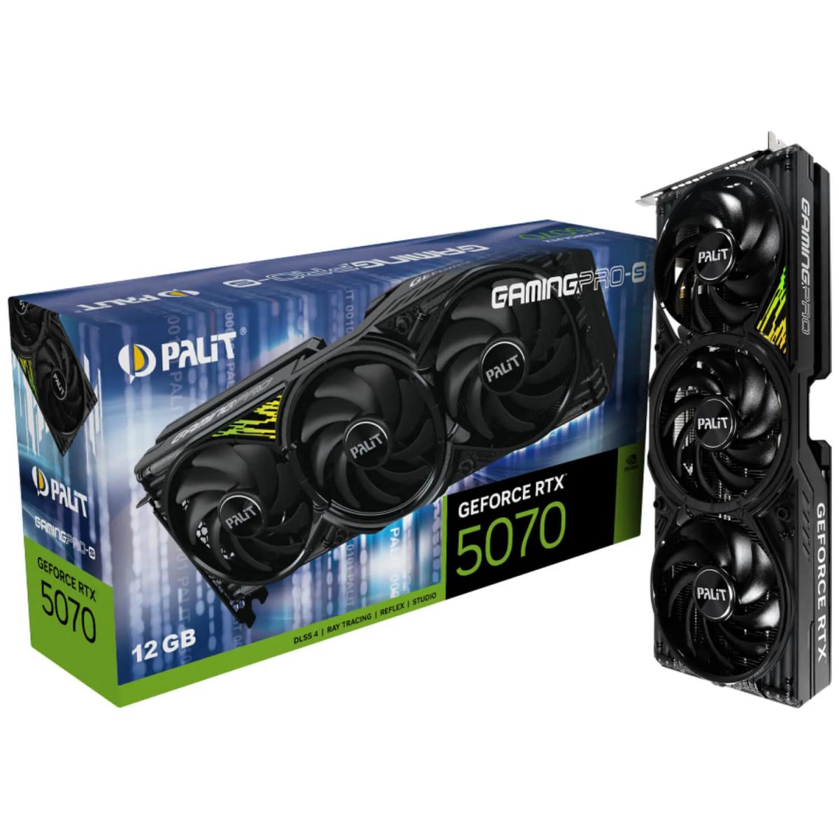 כרטיס מסך – Palit GeForce RTX 5070 GamingPro-S 12GB – צבע שחור