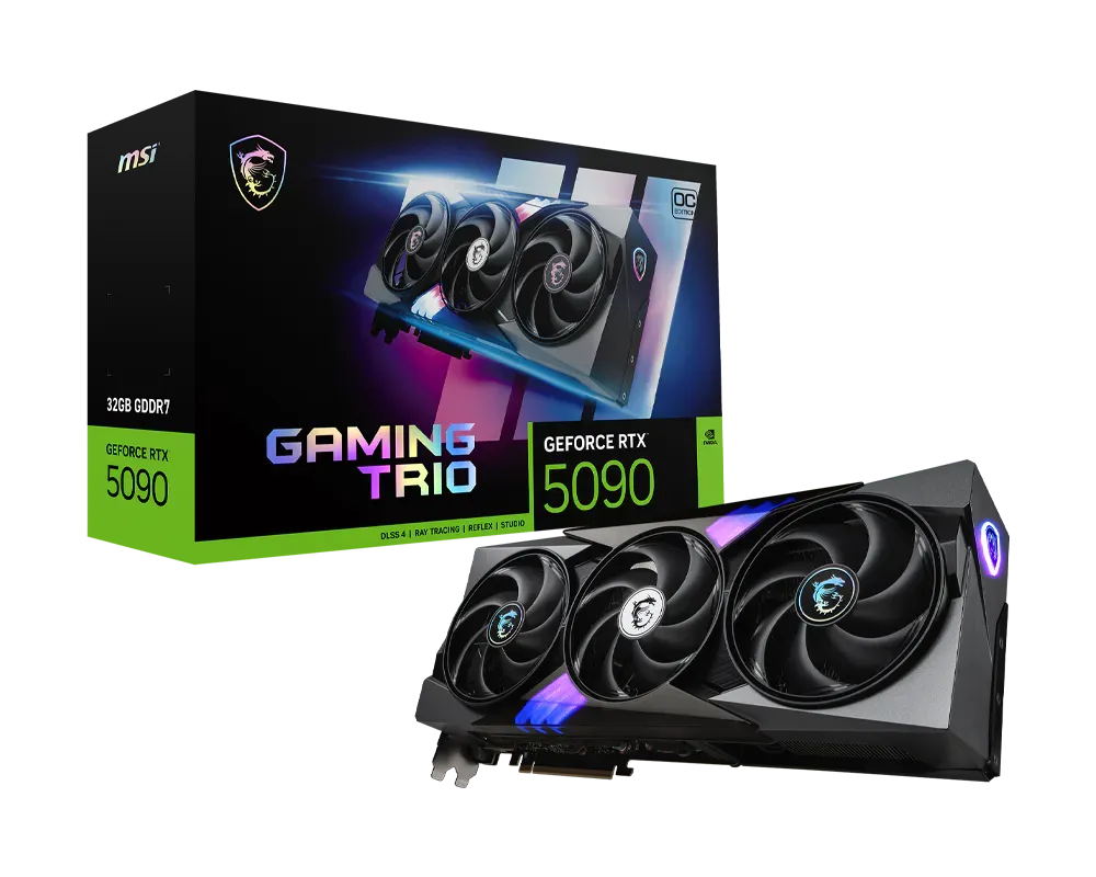 כרטיס מסך – Msi GeForce RTX 5090 Gaming Trio OC 32GB – צבע שחור