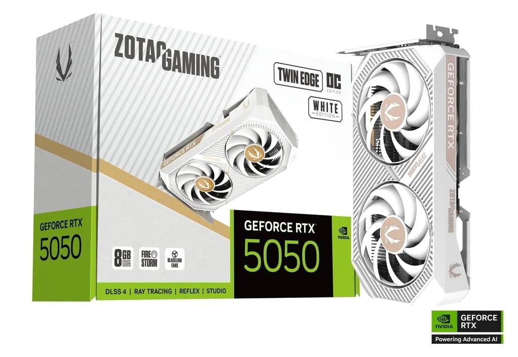 כרטיס מסך – Zotac GeForce RTX 5050 Twin Edge OC 8GB – צבע לבן