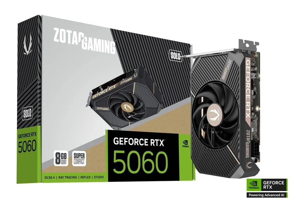 כרטיס מסך – Zotac GeForce RTX 5060 Solo 8GB – צבע שחור
