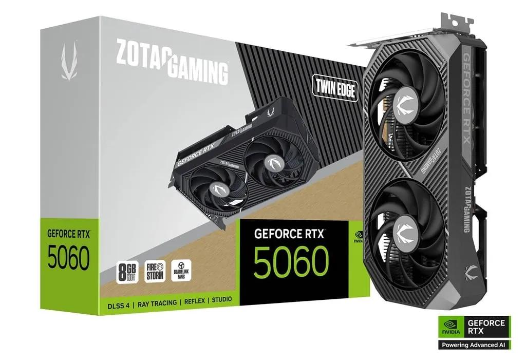 כרטיס מסך – Zotac GeForce RTX 5060 Twin Edge 8GB – צבע שחור