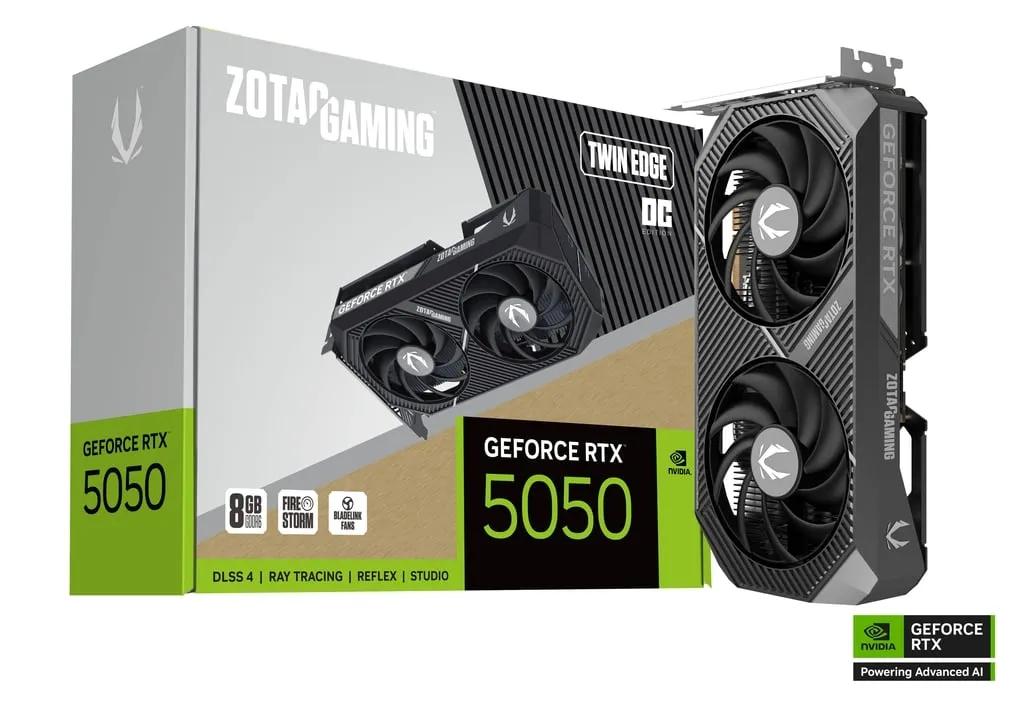כרטיס מסך – Zotac GeForce RTX 5050 Twin Edge OC 8GB – צבע שחור