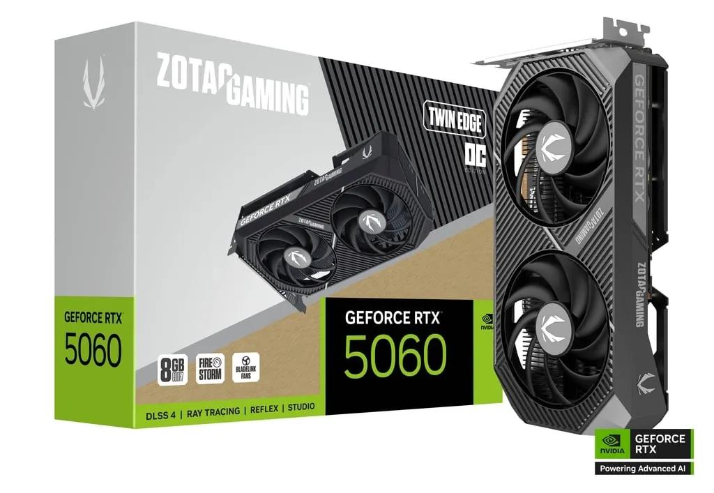כרטיס מסך – Zotac GeForce RTX 5060 Twin Edge OC 8GB – צבע שחור