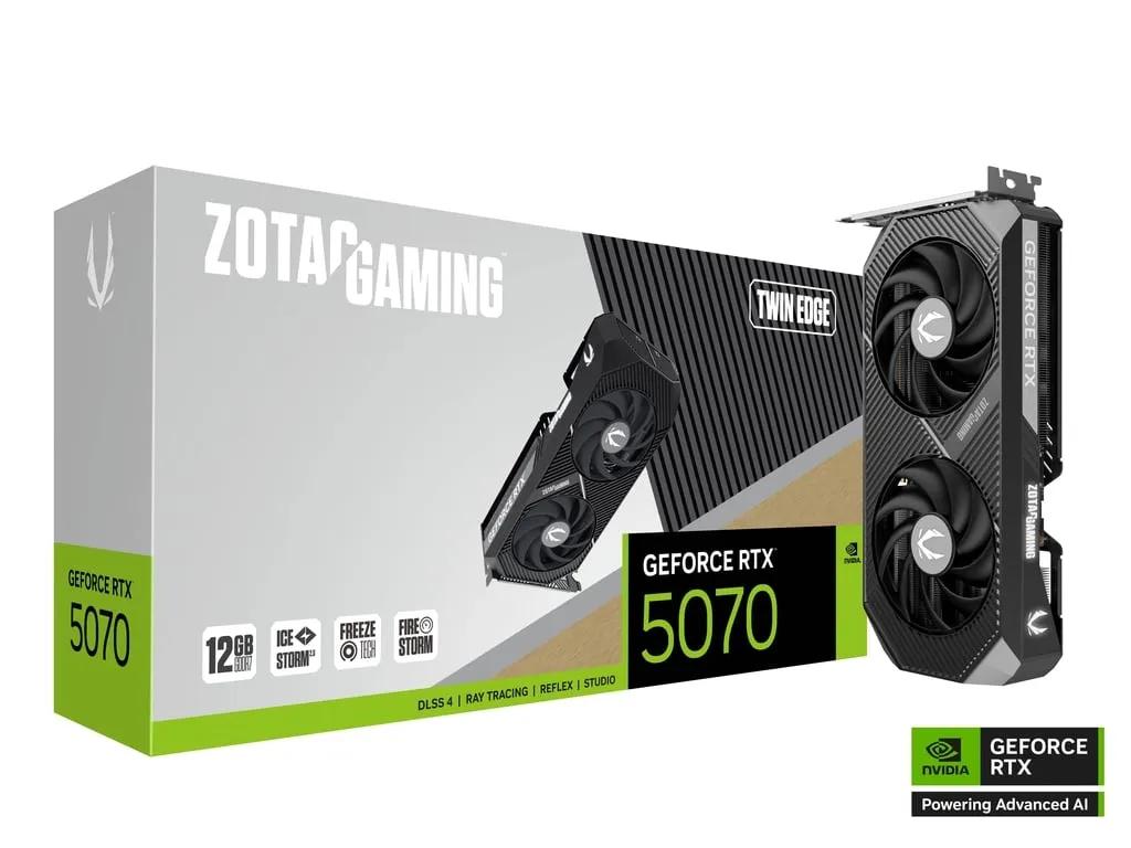 כרטיס מסך – Zotac GeForce RTX 5070 Twin Edge 12GB – צבע שחור