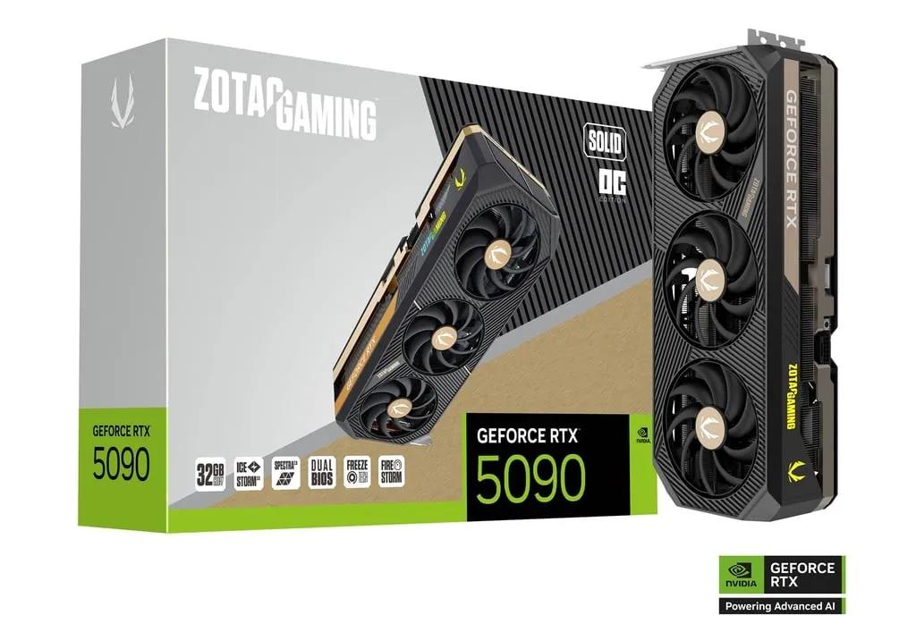כרטיס מסך – Zotac GeForce RTX 5090 Solid OC 32GB – צבע שחור