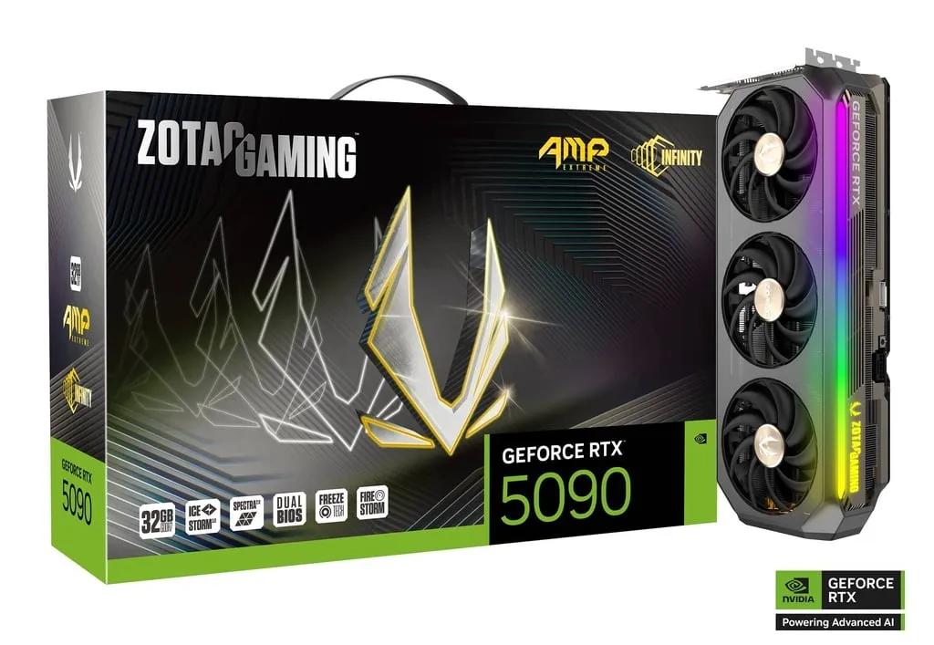 כרטיס מסך – Zotac GeForce RTX 5090 AMP Extreme INFINITY 32GB – צבע שחור