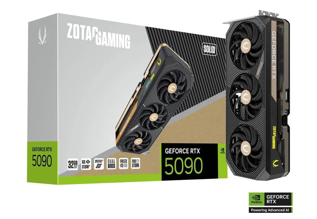 כרטיס מסך – Zotac GeForce RTX 5090 Solid 32GB – צבע שחור