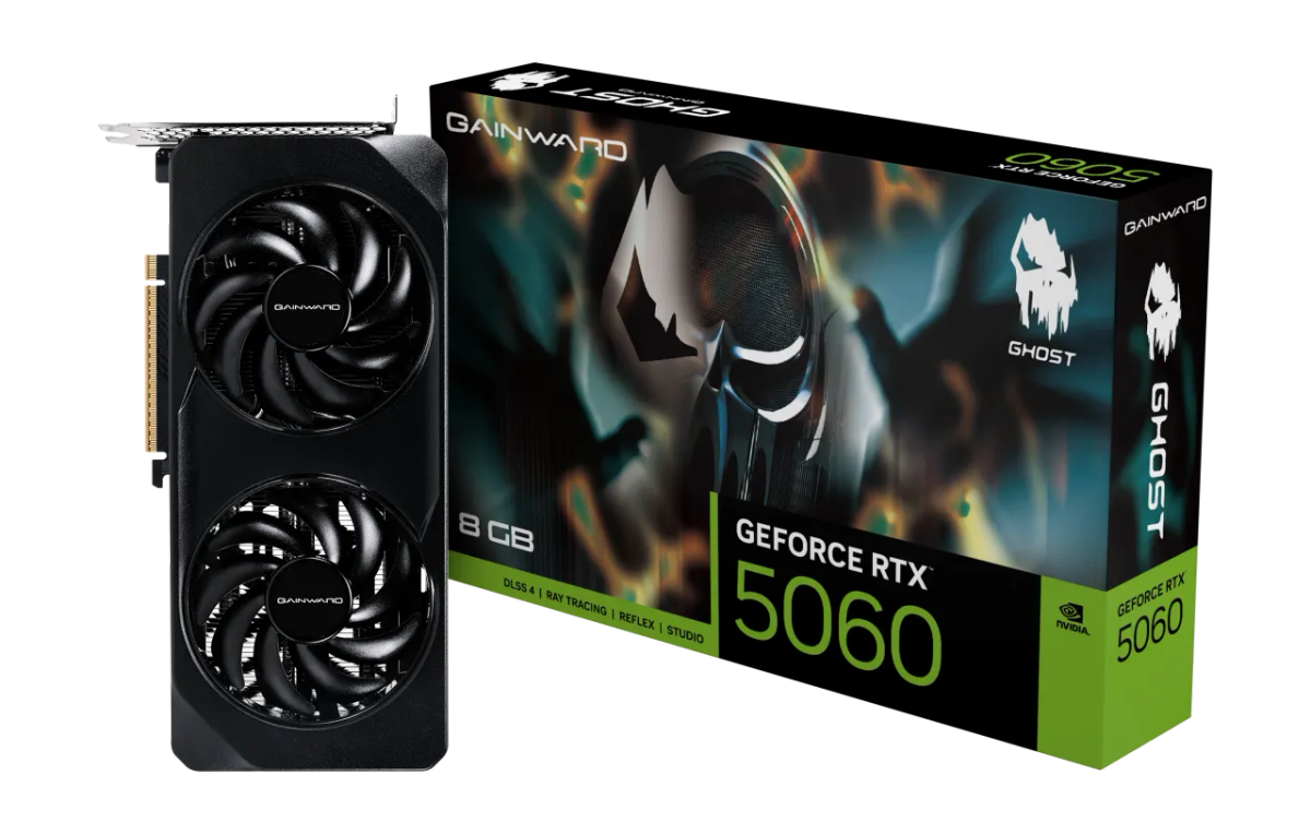 כרטיס מסך – Gainward GeForce RTX 5060 Ghost 8GB – צבע שחור