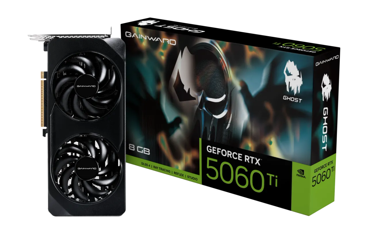 כרטיס מסך – Gainward GeForce RTX 5060 Ti Ghost 8GB – צבע שחור