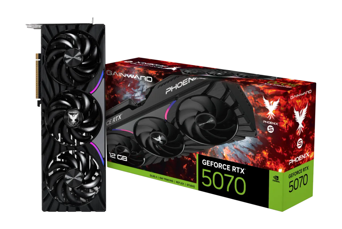 כרטיס מסך – Gainward GeForce RTX 5070 Phoenix-S 12GB – צבע שחור