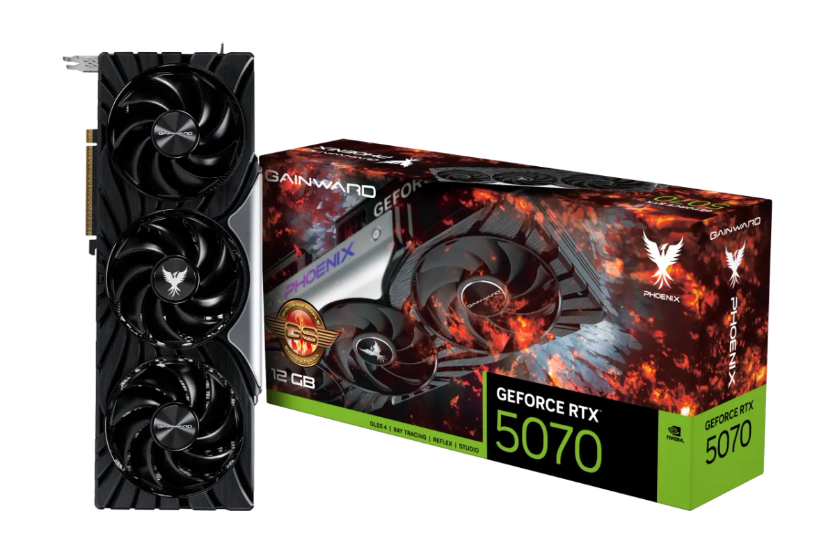 כרטיס מסך – Gainward GeForce RTX 5070 Phoenix GS 12GB – צבע שחור