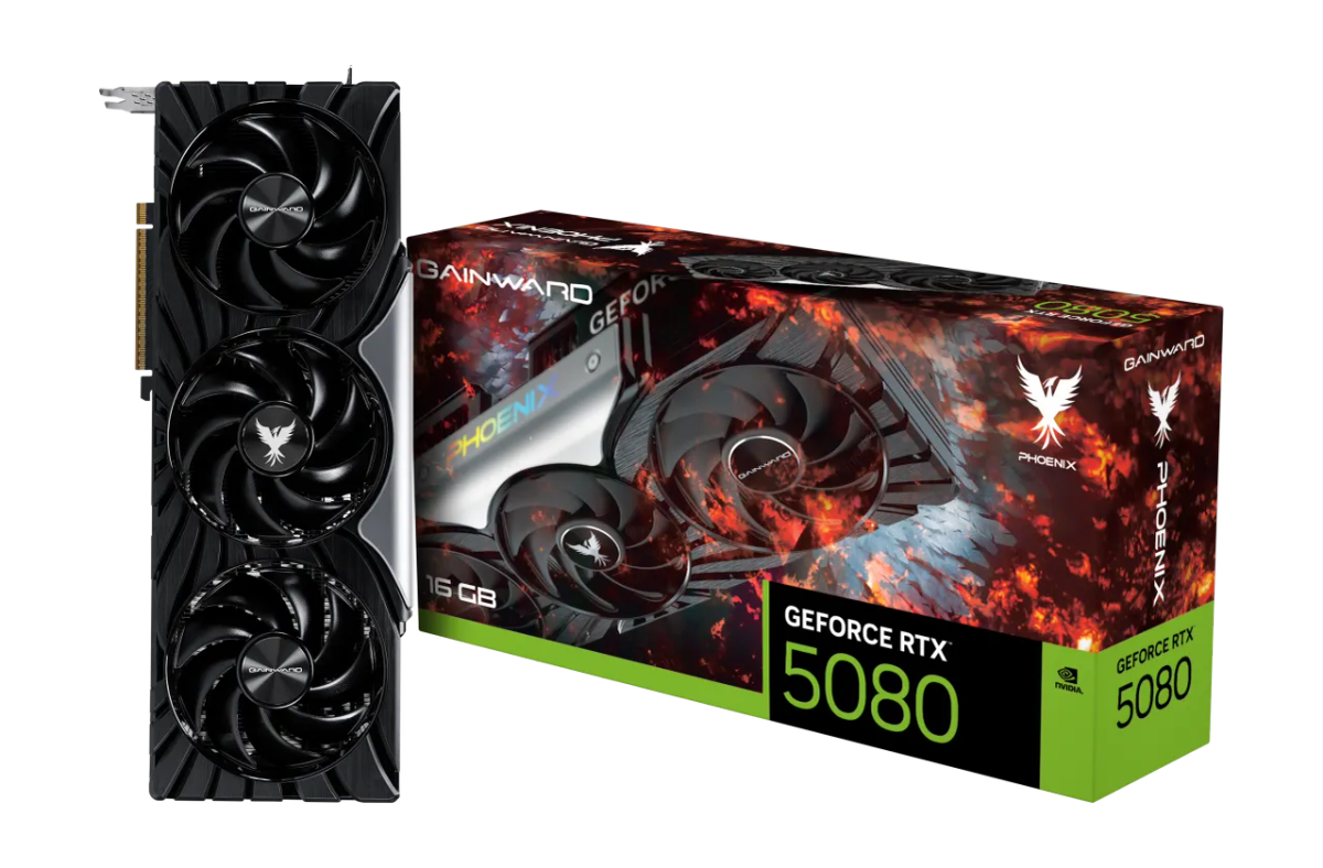 כרטיס מסך – Gainward GeForce RTX 5080 Phoenix 16GB – צבע שחור