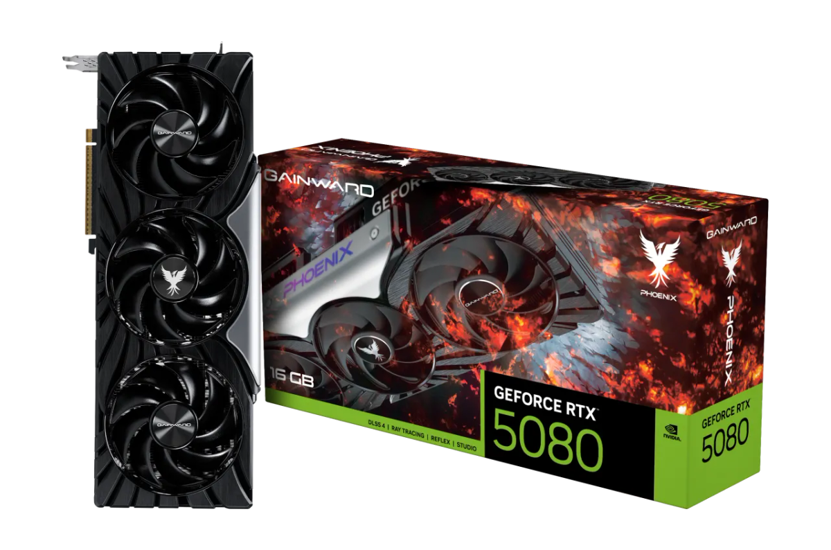 כרטיס מסך – Gainward GeForce RTX 5080 Phoenix V1 16GB – צבע שחור