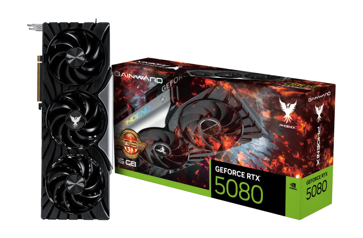 כרטיס מסך – Gainward GeForce RTX 5080 Phoenix GS 16GB – צבע שחור