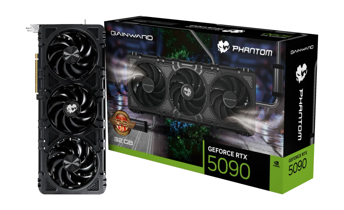 כרטיס מסך – Gainward GeForce RTX 5090 Phantom GS 32GB – צבע שחור