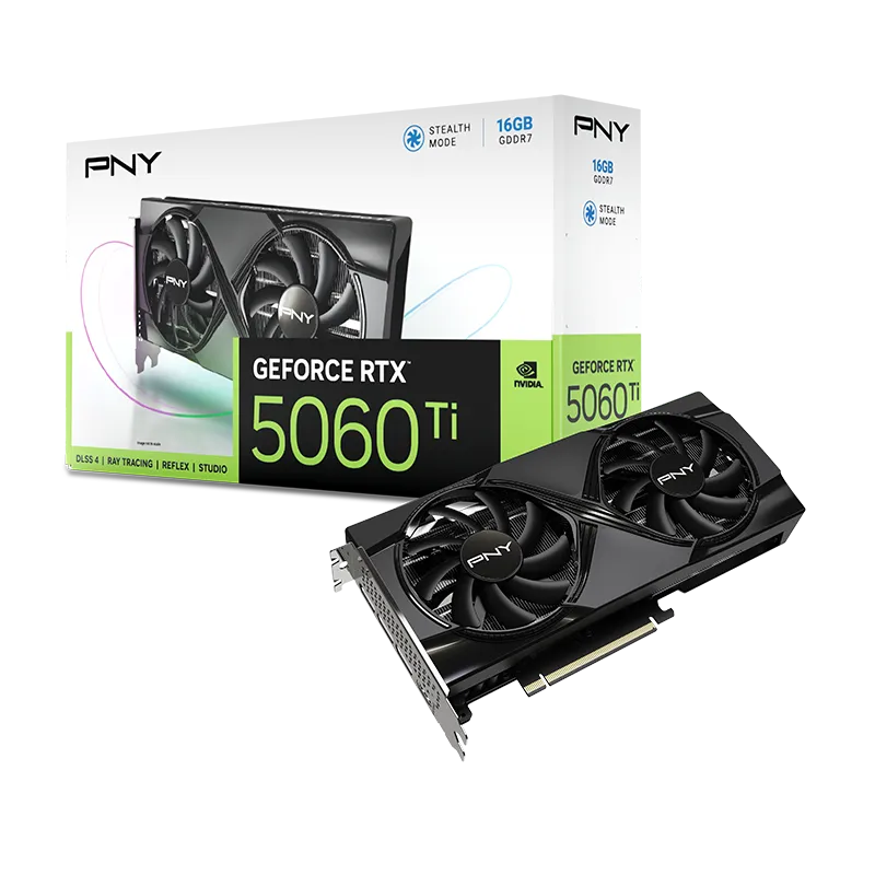כרטיס מסך – PNY GeForce RTX 5060 Ti Dual Fan 16GB – צבע שחור