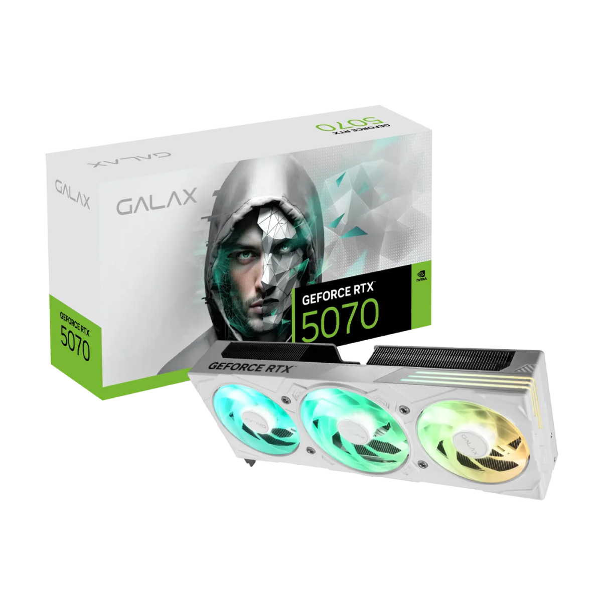 כרטיס מסך – Galax GeForce RTX 5070 EX Gamer 1-Click OC 12GB – צבע לבן