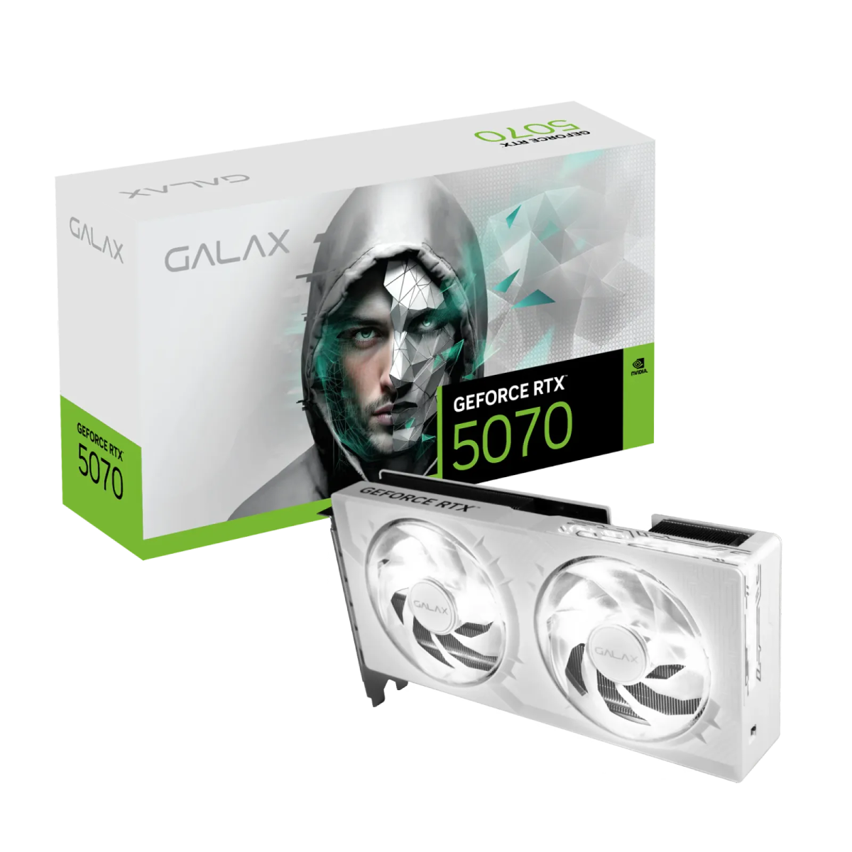 כרטיס מסך – Galax GeForce RTX 5070 1-Click OC 2X 12GB – צבע לבן