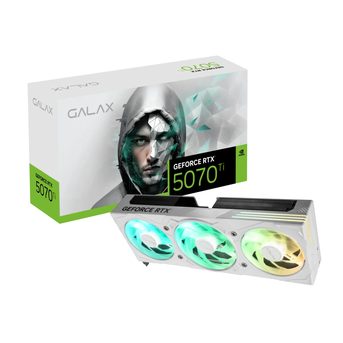 כרטיס מסך – Galax GeForce RTX 5070 Ti EX Gamer 1-Click OC 3X 16GB – צבע לבן
