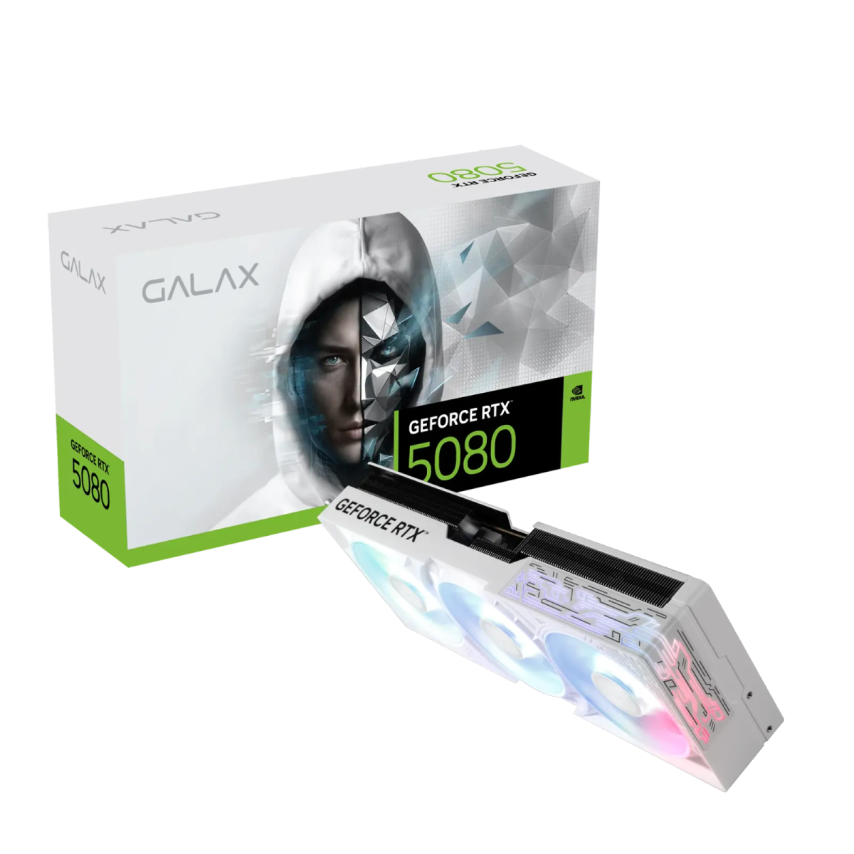 כרטיס מסך – Galax GeForce RTX 5080 1-Click OC 16GB – צבע לבן