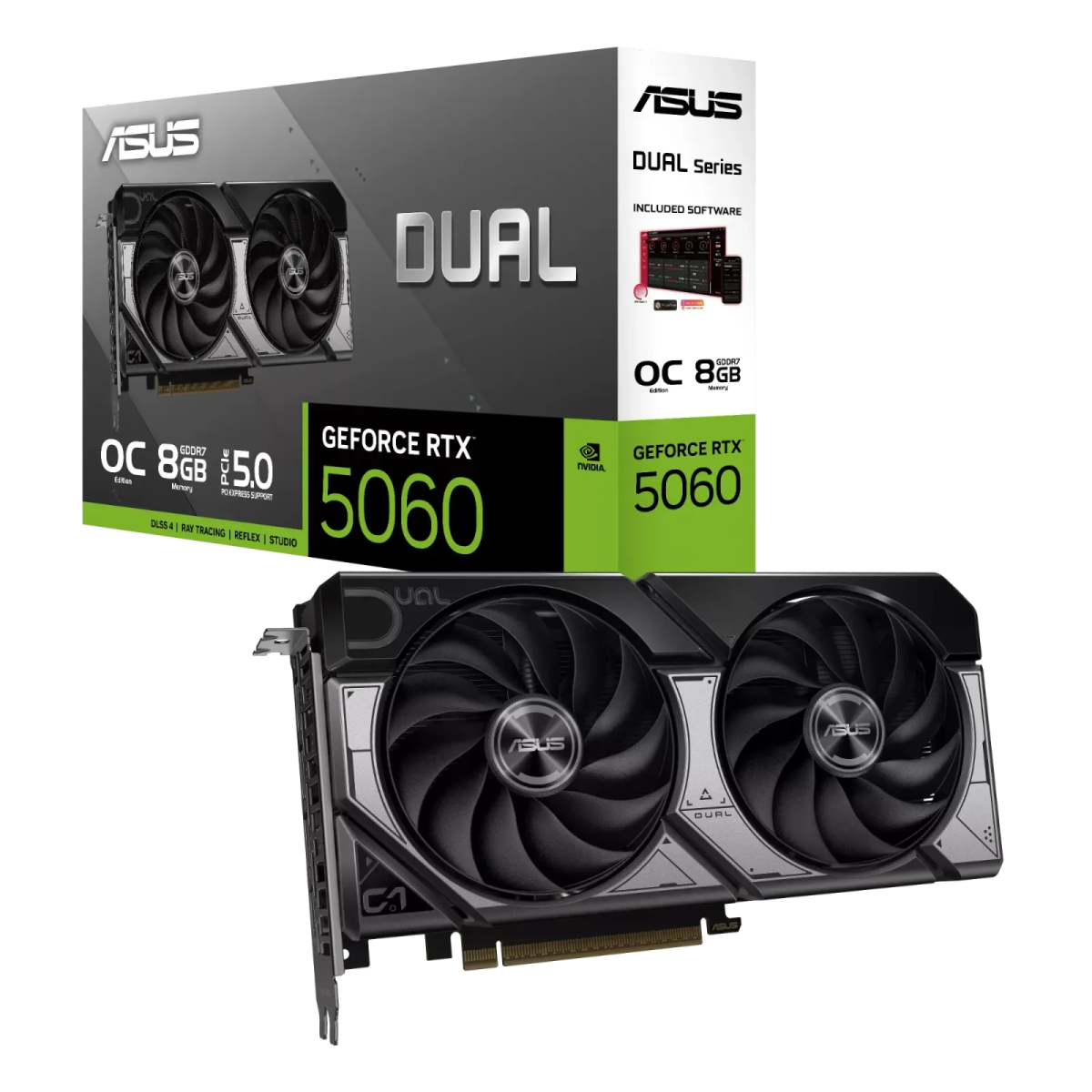 כרטיס מסך – ASUS Dual GeForce RTX 5060 OC Edition 8GB – צבע שחור
